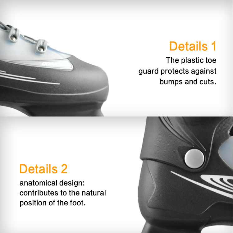 Fibre Cold Resistant PVC Shell Stainless Steel Knife Ice Skates