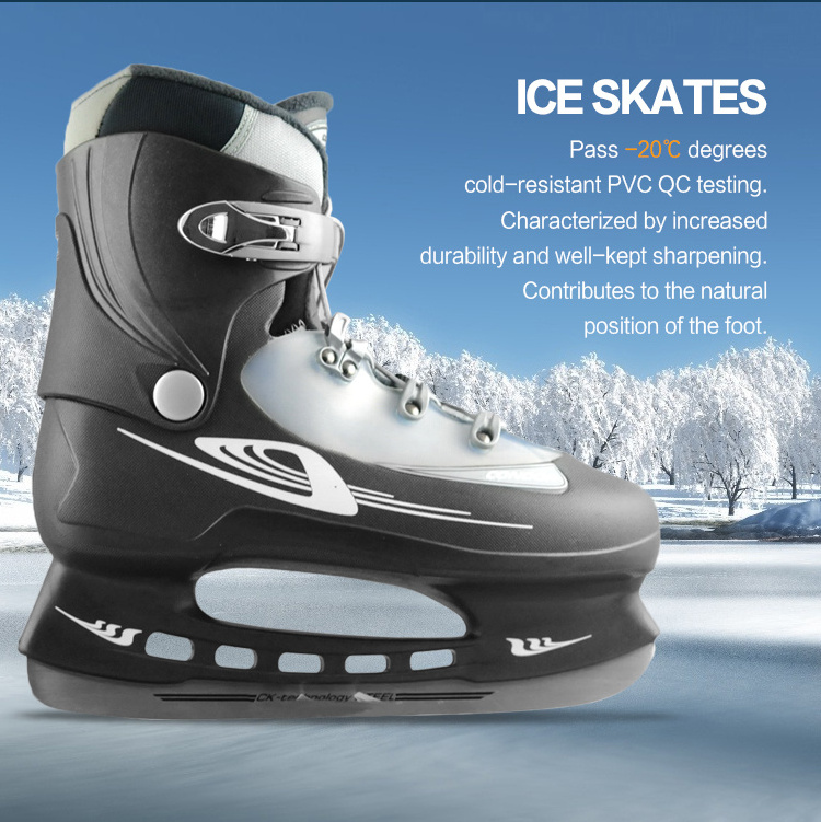 Fibre Cold Resistant PVC Shell Stainless Steel Knife Ice Skates