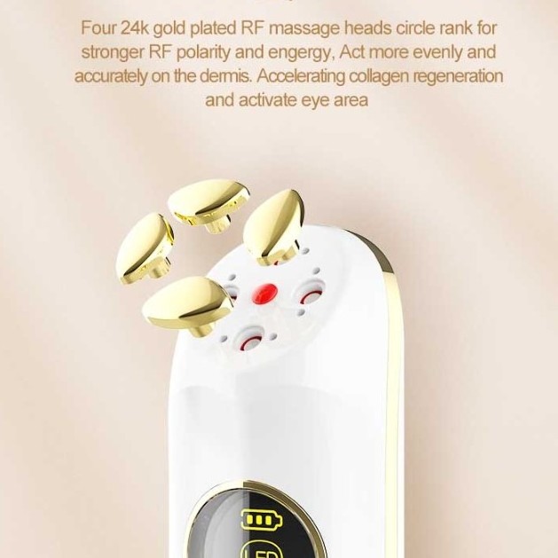 portable face neck  skin care lcd display led light anti-aging wrinkle removal home use rf beauty device with radio frequency