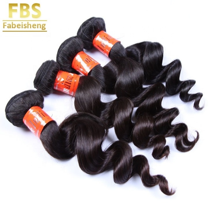 FBS Raw Indian Wavy Cuticle Aligned Hair Vendors, 100% Human Hair Extensions, Remy Human Loose Curly Bundles