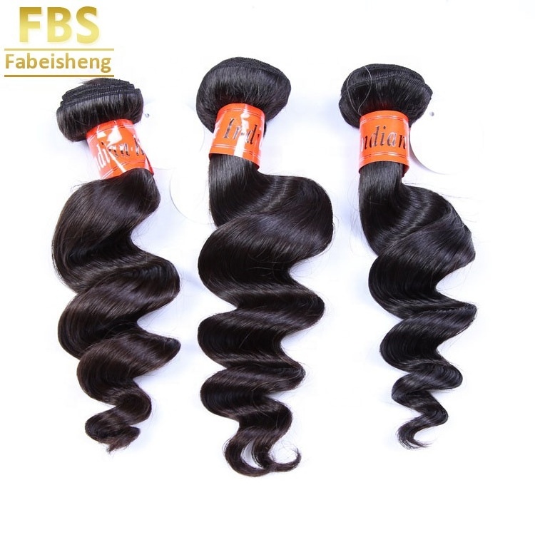 FBS Raw Indian Wavy Cuticle Aligned Hair Vendors, 100% Human Hair Extensions, Remy Human Loose Curly Bundles