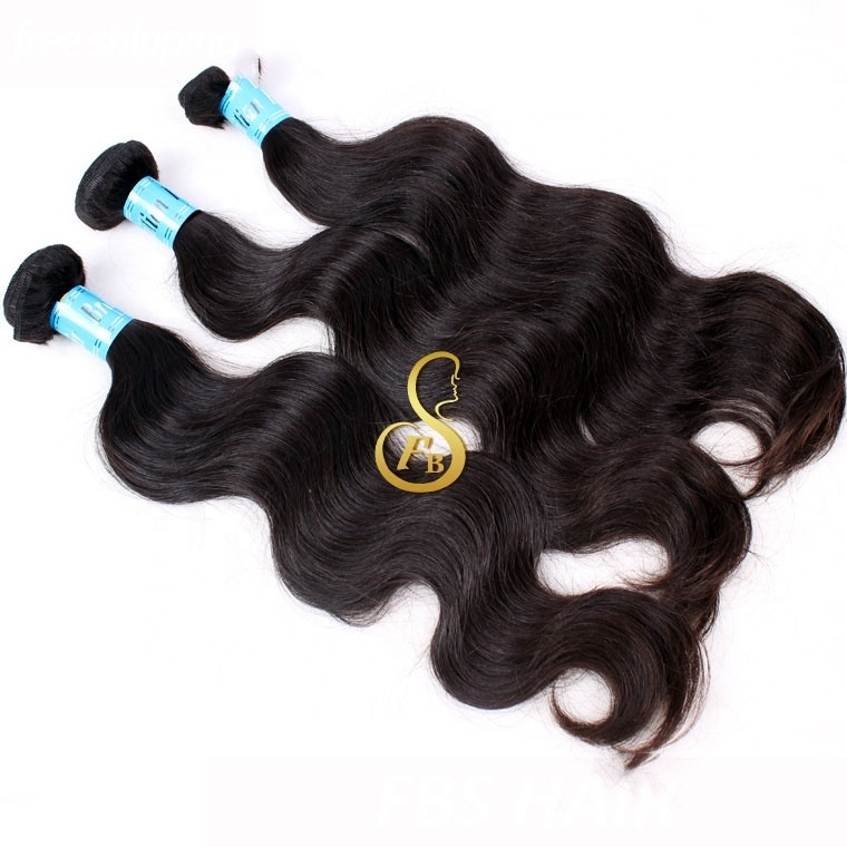 FBS High Quality Microlink Hair Extensions, 8A 30 Inches 100% Raw Indian Hair, Water Wave Hair Weave Bundles for Woman