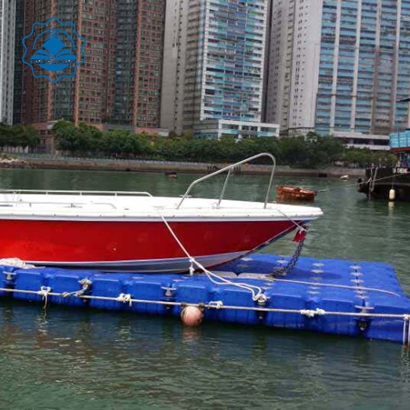 pontoon tubes fishing float Durable Blue Plastic Floating Pontoon Dock Used Jet Ski Floating Dock swimming pool