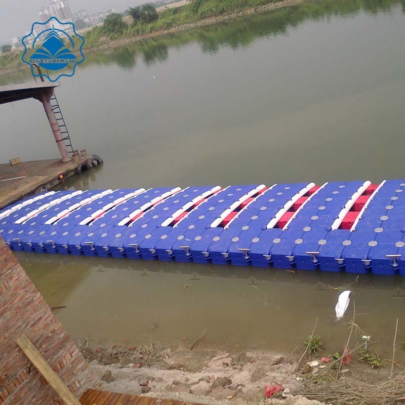 pontoon tubes fishing float Durable Blue Plastic Floating Pontoon Dock Used Jet Ski Floating Dock swimming pool