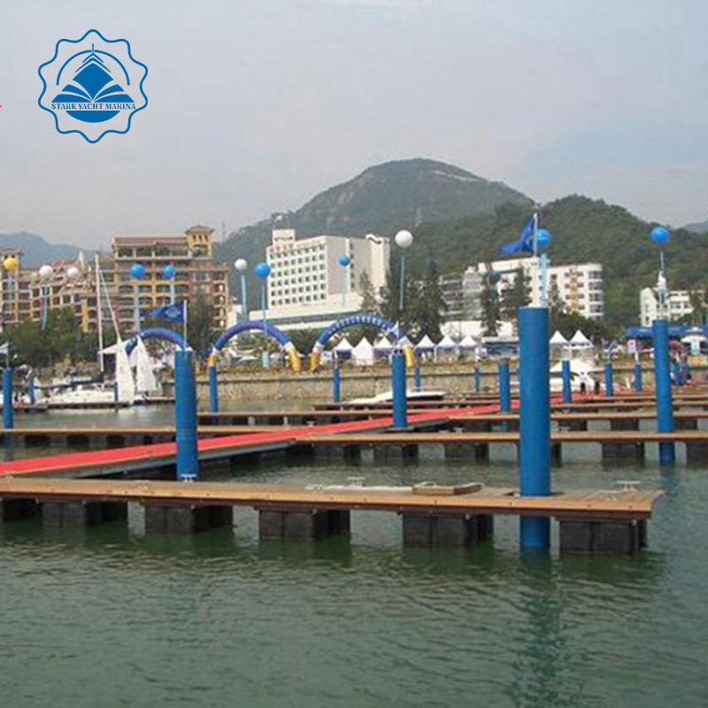 PE plastic floating pontoon dock/bridge black or blue colour fill in the foam high quality marine parts