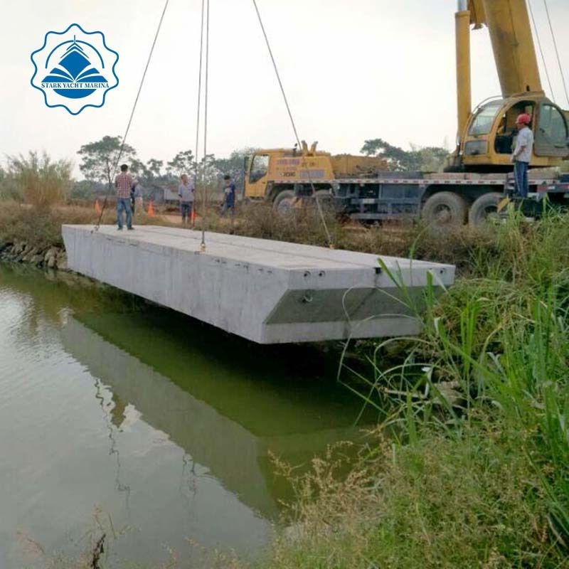 Durable  EPS FOAM filled concrete marine  pontoons for sale ship Platform bridge