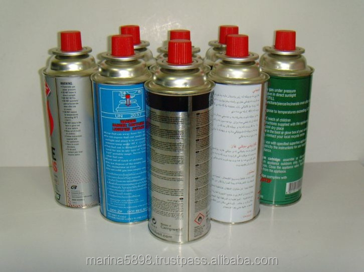 BUTANE GAS CARTRIDGE 220-250g / TPED EN417 / APPRAGAZ