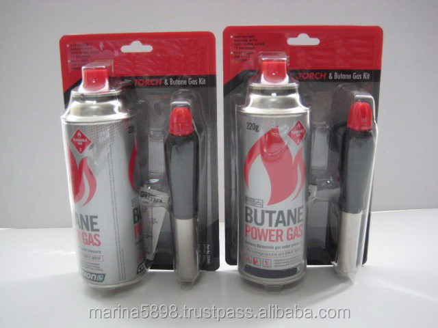 GAS TORCH & BUTANE GAS CARTRIDGE 'KIT'