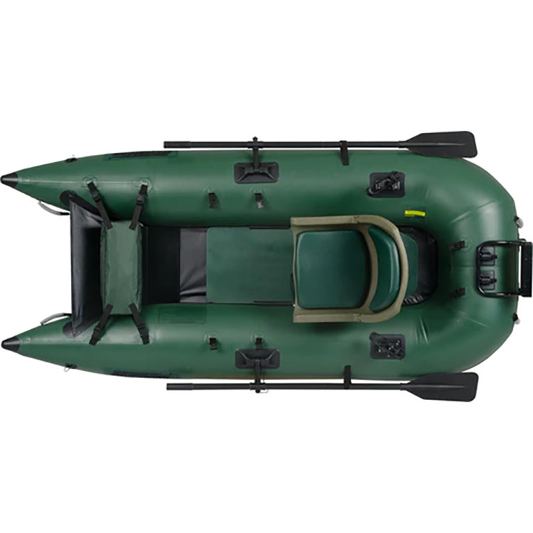 Hot selling Portable Fishing Boat Durable Army Green Inflatable Pontoon Boats