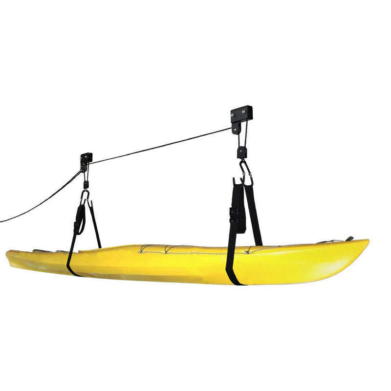 universal stand up paddle board bike kayak ceiling storage hoist pulley systems for kayaks in garage