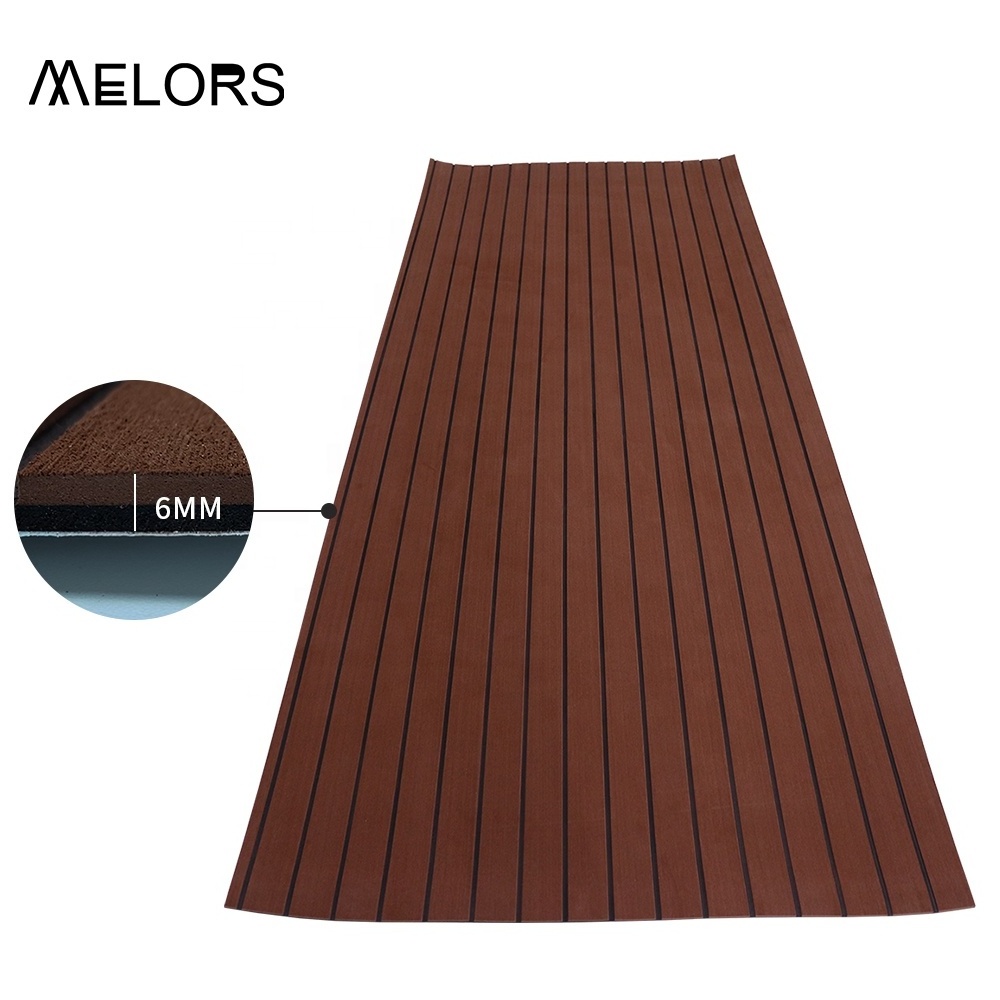 Melors OEM Supply EVA Foam Boat Decking Faux Teak Sheet Boat Synthetic Decking Marine Flooring