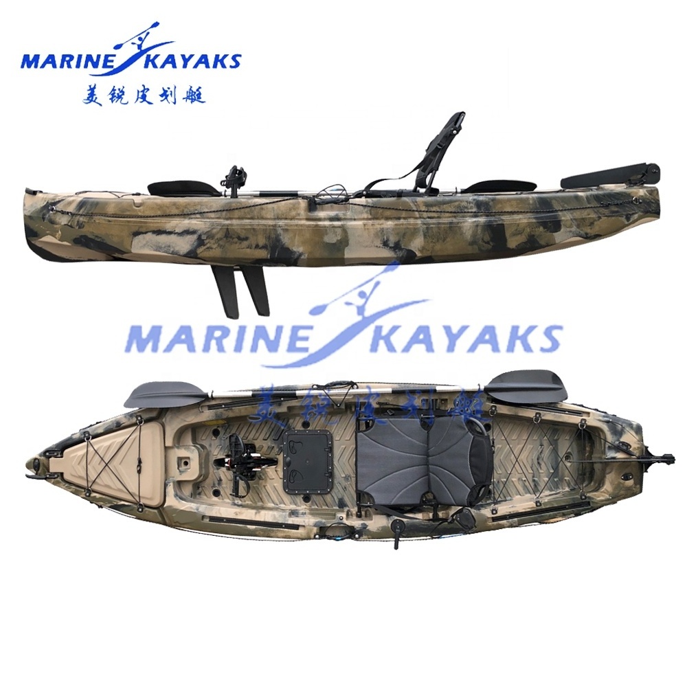 Kayak,11.5 FT Pedal Kayak Use Fin Pedal Drive,nativ Rudder Install Trolling Motor 2023 Single Sit on Fishing