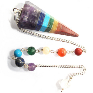 Wholesale Gemstone Pendulums High Quality 7 Chakra Pendulum Buy from Mariya Crystal Aventurine Feng Shui Faceted Pendulums