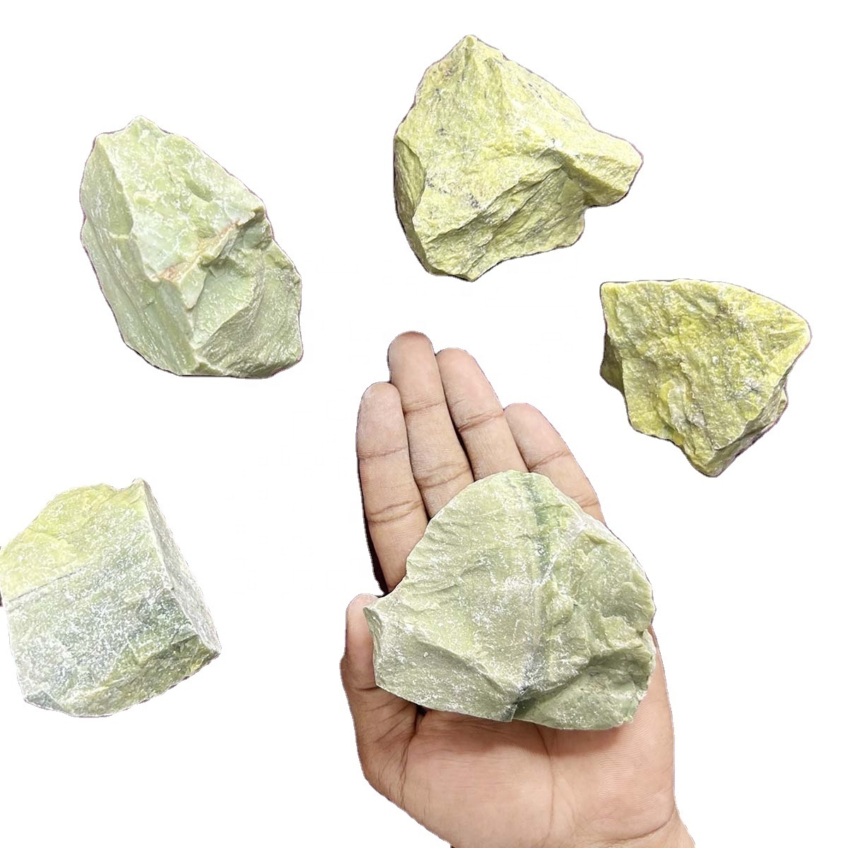 Wholesale Natural Green Serpentine Gemstone Rough Crystal Stone from Mariya Crystal Export best Quality