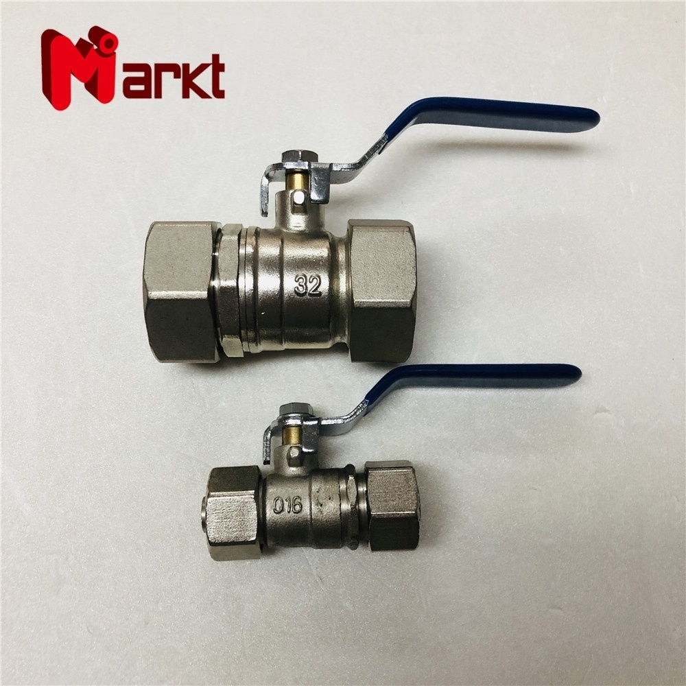 CE certificated standard less weight 1/2 3/4 inch forged pex fitting brass water ball valve