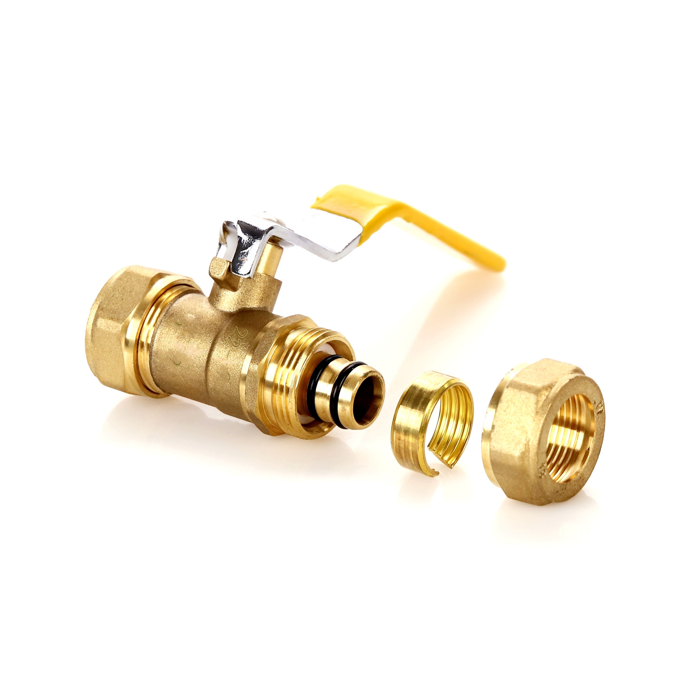 Quality certificated quality pex al pex pipe connected brass ball valve for water and gas