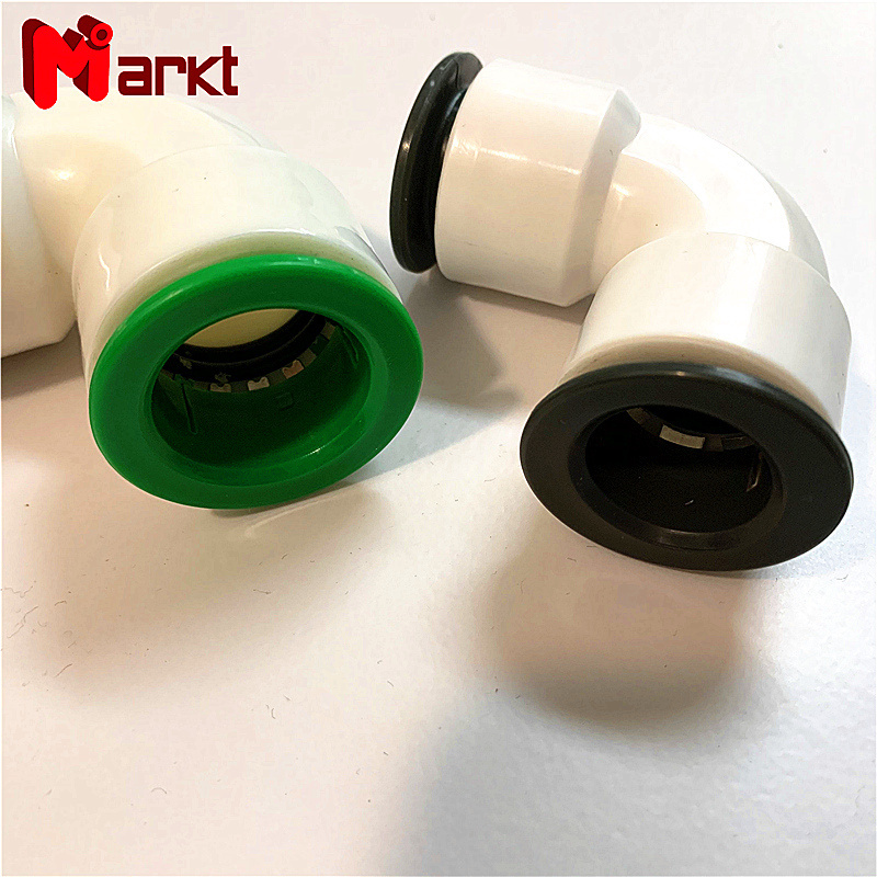 New style customized ppr pipe quick insert series 90 degree elbow push fit fittings