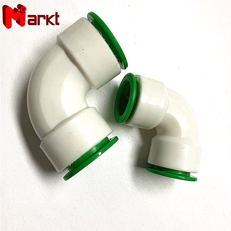 New style customized ppr pipe quick insert series 90 degree elbow push fit fittings