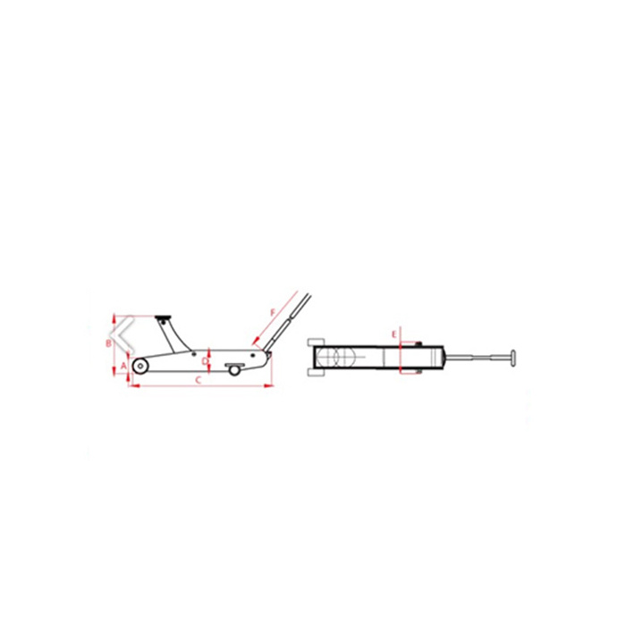 High Quality Last Technology 2023 Model Low Profile 2 Ton Hydraulic Garage Jack