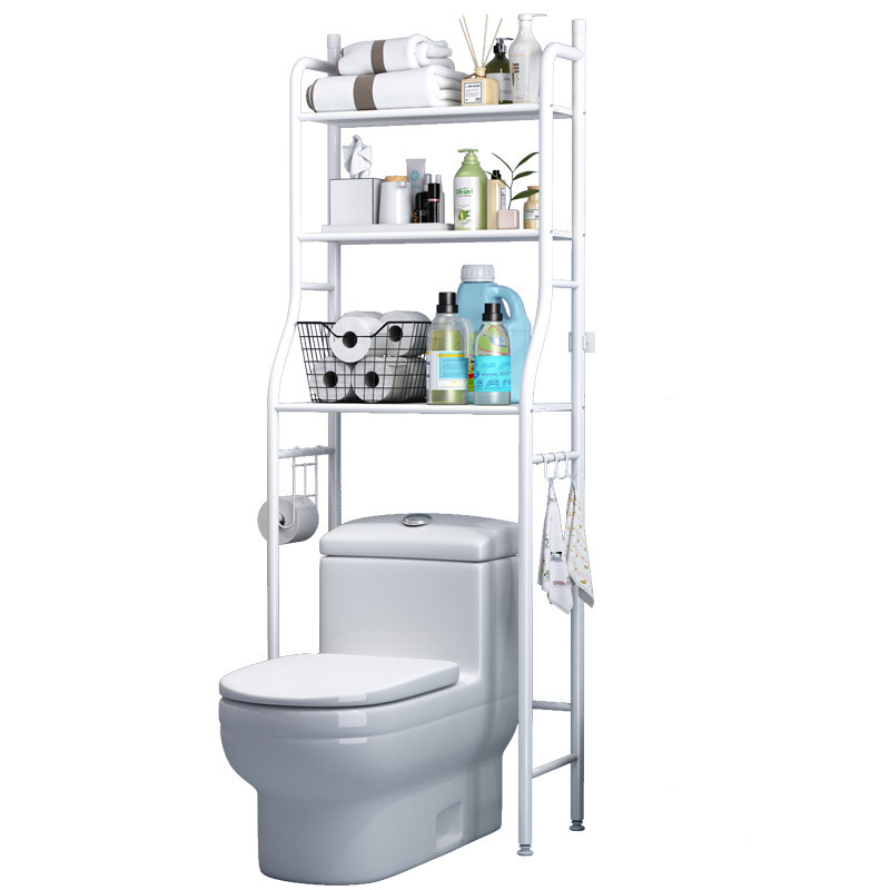 Modern White Standing Bathroom Organizer Shelf Storage Bathroom Shelves