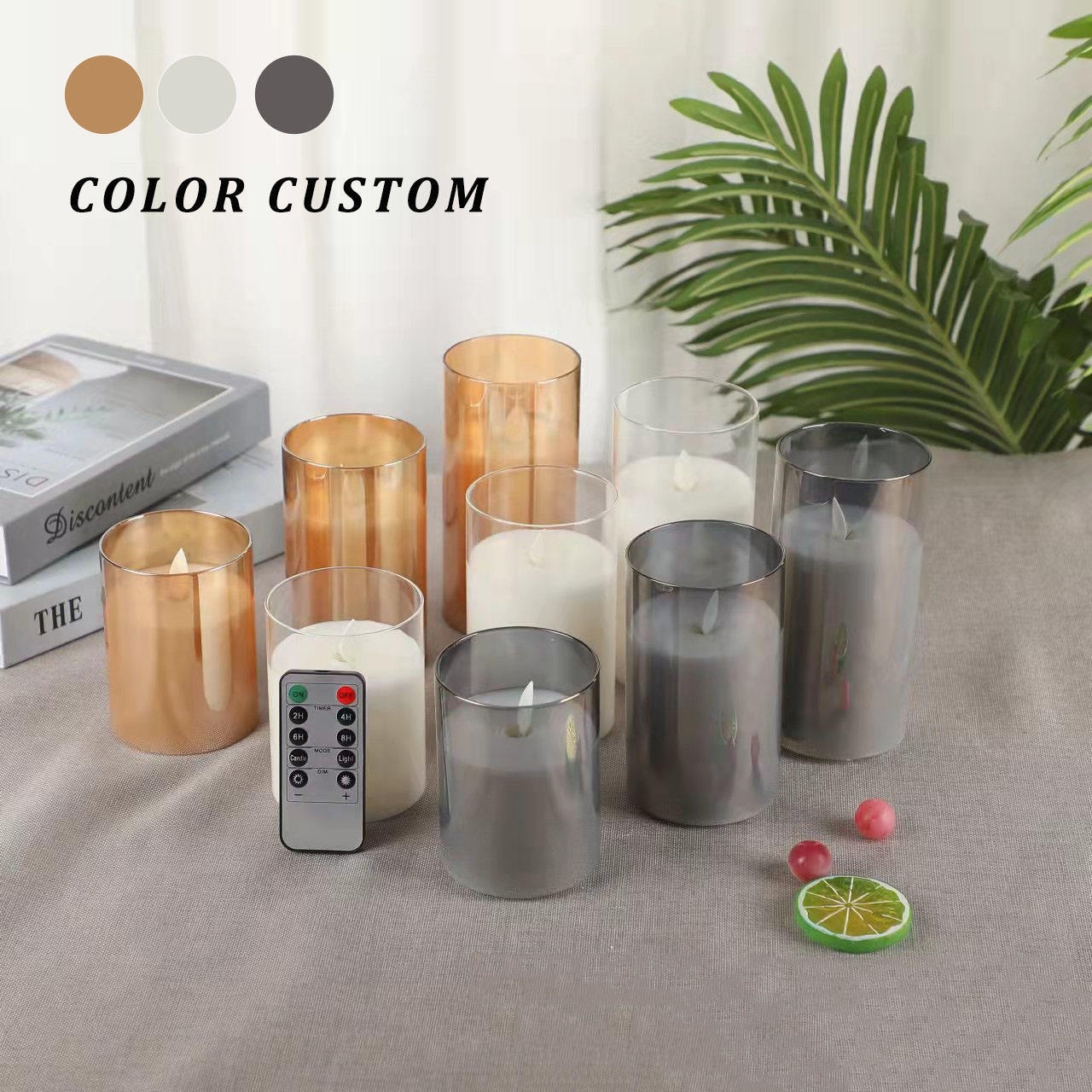 Bougie Kerzen Pillar Real Wax Electric Battery Operated Candles Velas Led Candle Flameless Candles With Remote