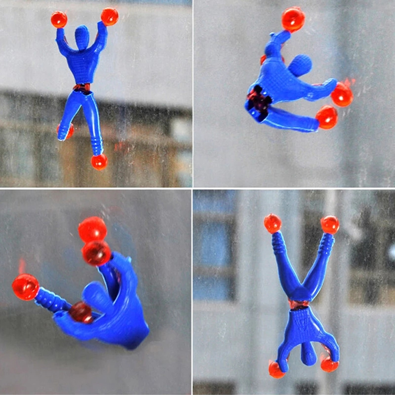 Funny Sticky Wall Climbing Men Toys Children Plastic Climbing Flip Man Fidget Popper Kids Novelty Stretchy Sticky Toy