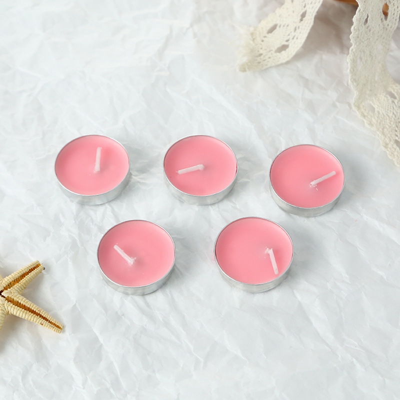 Proposal Birthday Surprise Set Green Tea Lights Round Small Candle Tea Wax