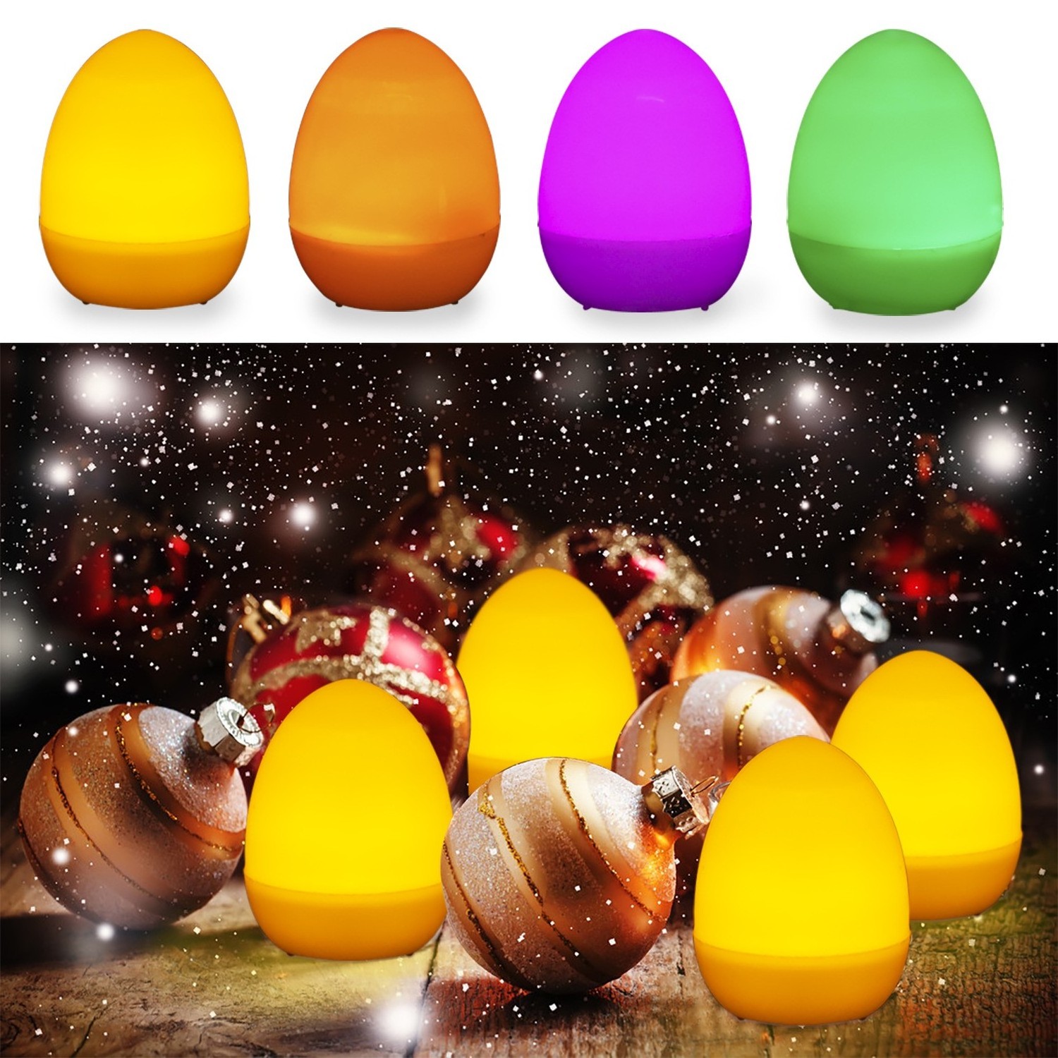 Electronic Candle Lights Easter Egg Party Party Simulated Egg Balls LED Candles