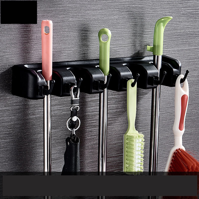 Wall Mount Heavy Duty Broom Garden Tool Organizer Mop Hanger Home Cleaning Mop Organizations Storage Rack