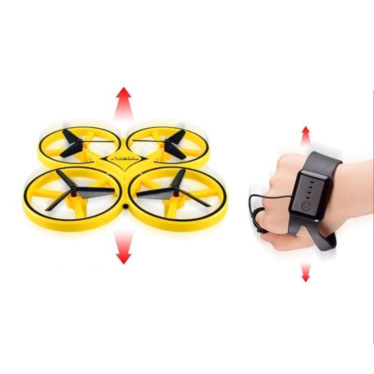 LED Mini Flying Toy LED Lights Gravity Sensor Watch Induction RC Mini Drone  Hand Gesture Control Mini Drone With Led Light