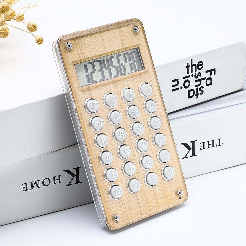 Multi functional Eco Bio Bamboo Calculator with Puzzle Game for Office Student