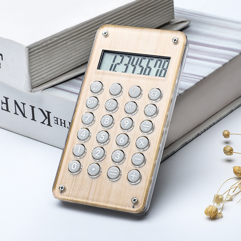 Multi functional Eco Bio Bamboo Calculator with Puzzle Game for Office Student