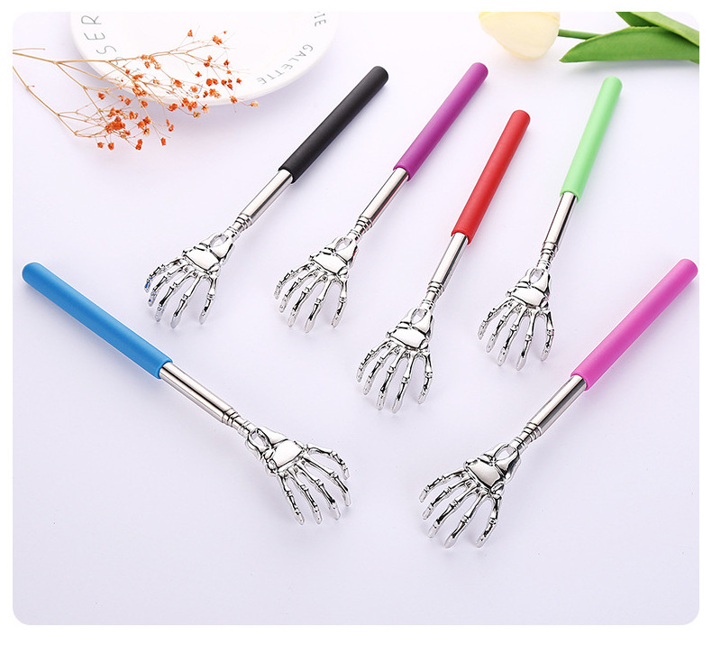 Stainless Steel Back Scratcher Massager Metal Compact Extendable 5 Section 20-68cm Scratching Tool