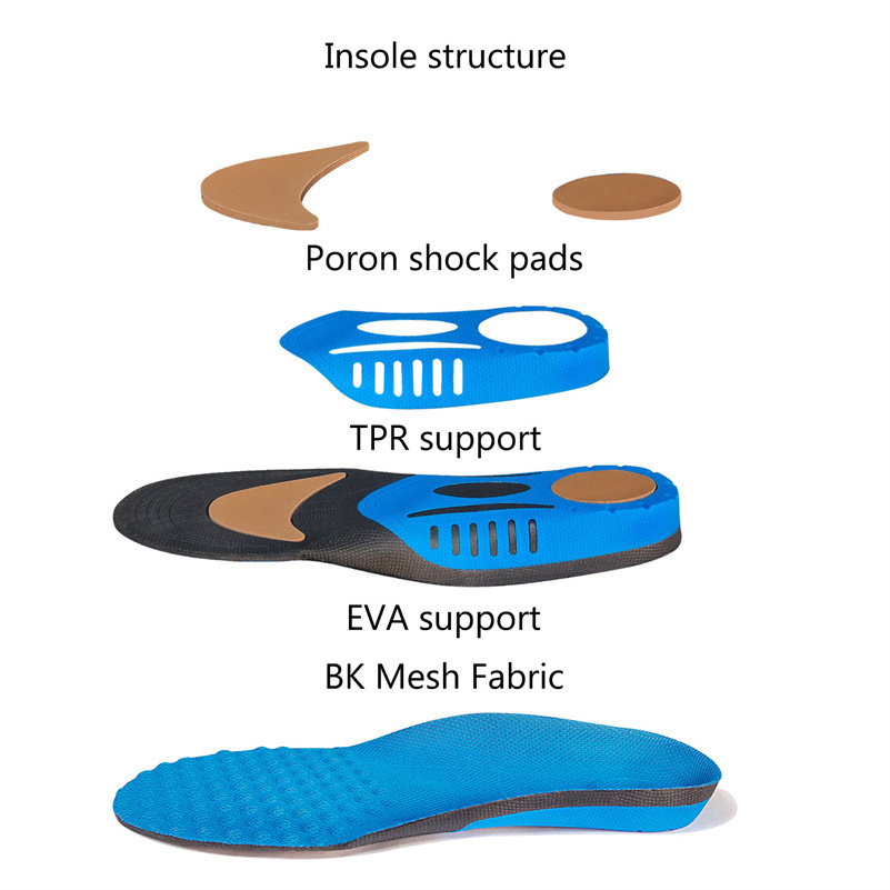 New Trend Factory Sale Wholesale Sports Insoles Foot Health Sole Pad For Shoes Feet Care EVA Insoles