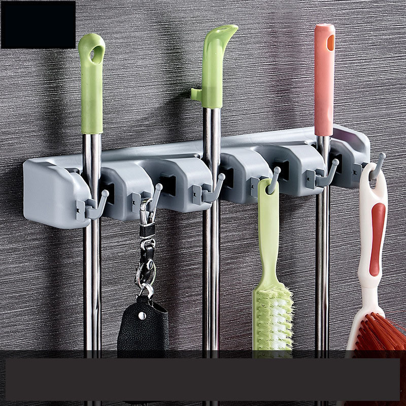 Wall Mount Heavy Duty Broom Garden Tool Organizer Mop Hanger Home Cleaning Mop Organizations Storage Rack