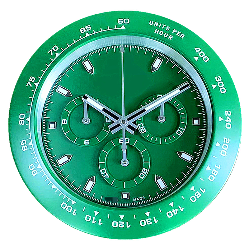 34 CM Luxury watch shape calendar wall clock wall watch clock with date and day metal DECORATIVE clock modern