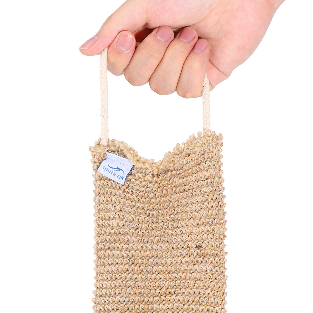 Factory Good Price Plant  Exfoliating Scrubber Scrub Back Natural Ramie and Jute Bath Belt Bath Scrubber