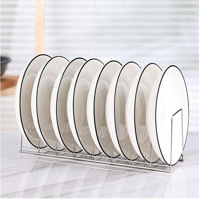 Kitchen Sink Stainless Steel Dish Rack Dish Drying Holder Rack Plate Storage Plate Rack Drying Metal Bowl Shelf