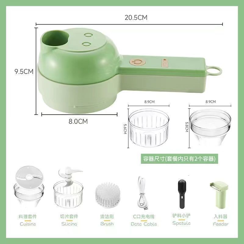 New multi-functional home slicing electric pound garlic food hand-held cooking machine chopper Vegetable Cutter