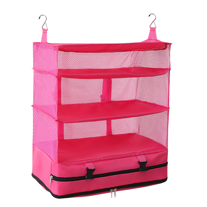 New Design Shelves Bag Portable Hanging Travel Shelves Bag Packing Cube Organizer Suitcase Storage Large Capacity