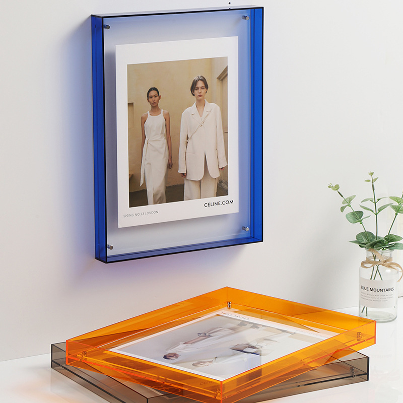 Wholesale Acrylic Block Frame Clear Magnetic Photo Frames Double Side Acrylic Picture Frames Customized