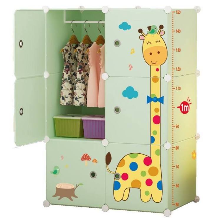 Customized DIY Plastic Modern Wardrobe Children Portable Organizer Storage Cabinet Closet Kids' Cabinets