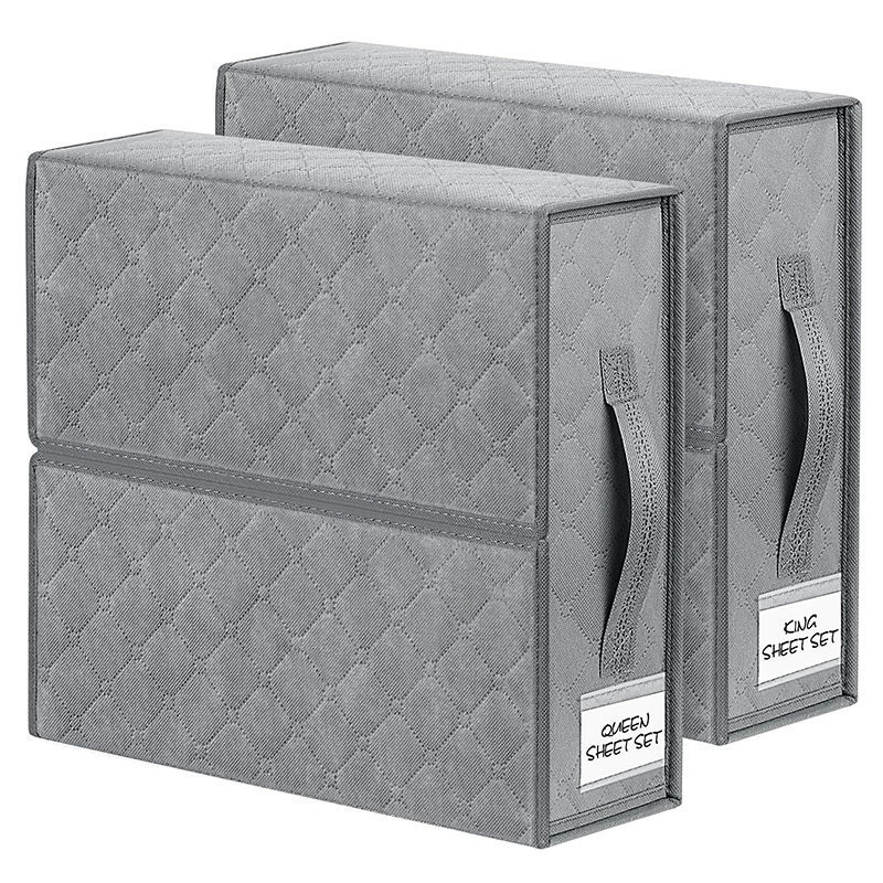 Non-woven Foldable Sheets Clothing Closet Storage Box Dustproof Storage Box With Cover Storage Box.