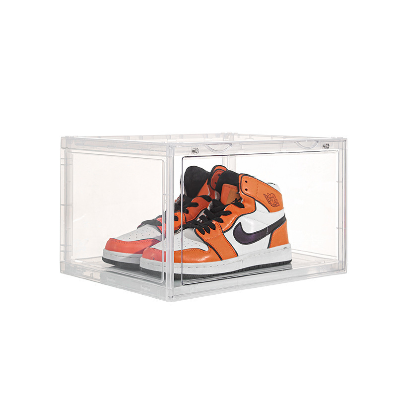 Clear Stackable Shoe Box storage Transparent custom Display Sneaker box case