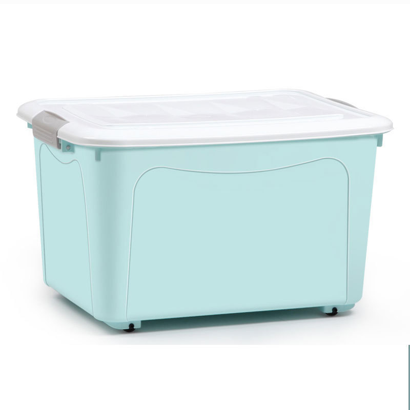 30L 50L 60L 70L Gray Blue Pink Plastic Extra Large Storage Bin Box With Lid For Clothes