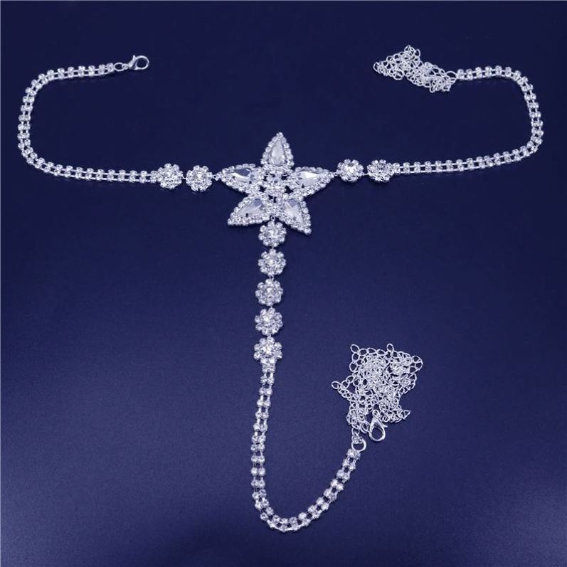 New Arrivals Women Sexy Lingerie Rhinestone Thong Belly Dance Body Chain Luxury Shiny Diamonds Star Crystal Bikini Waist Chain