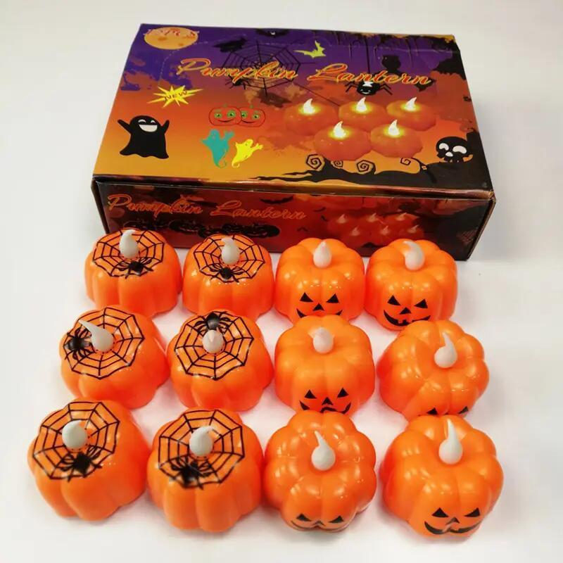 hot sale Battery Operated Flameless LED halloween lights led candle pumpkin