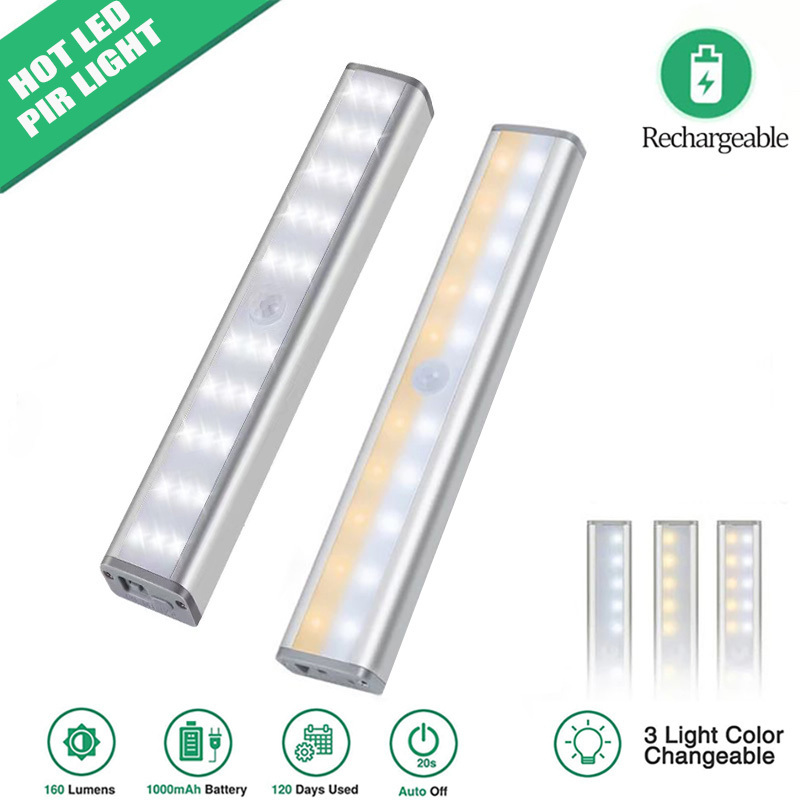 2024 new Wardrobe lighting PIR Motion Sensor Light With Adhesives Sticker LED Lamp For Cupboard Closet Kitchen