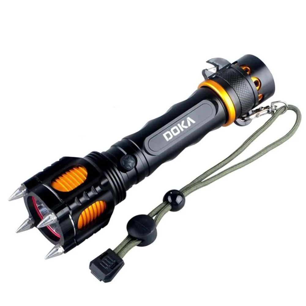 T6 10W rechargeable long-range Defensive multifunctional LED flashlight