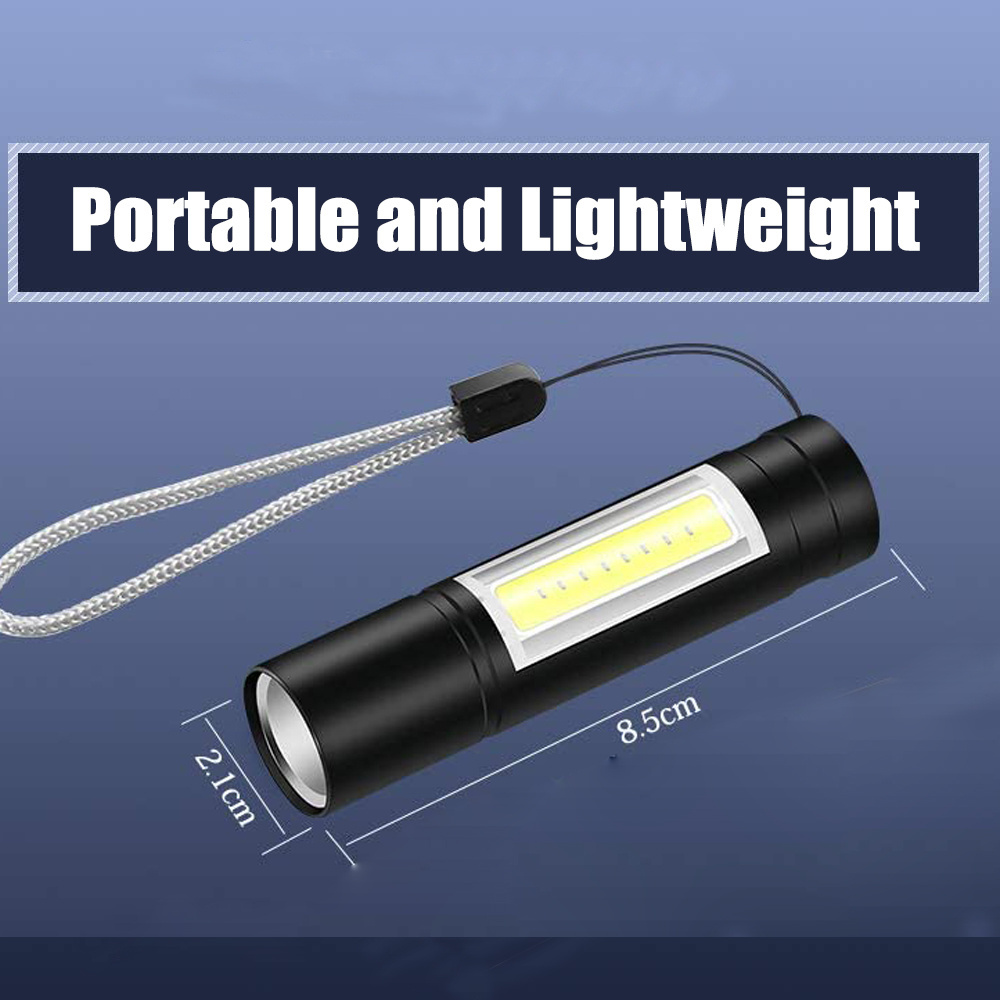 Mini COB Led Rechargeable Flashlight Pocket Promotional XPE Led EDC Flashlight